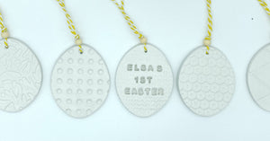 Personalised knit print Easter Egg