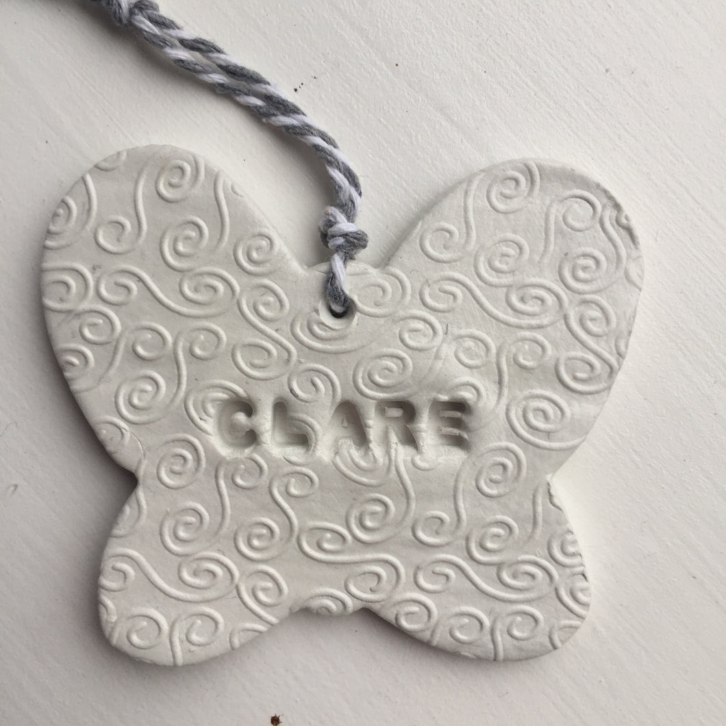 Personalised Butterfly ornament