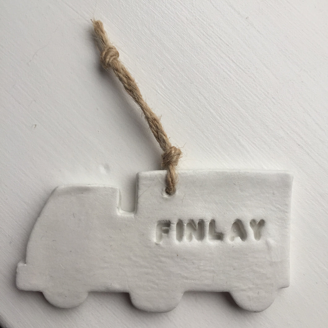 Personalised truck ornament