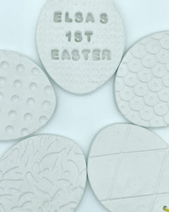 Personalised cross print Easter Egg