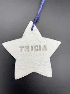 personalised infinity star ornament