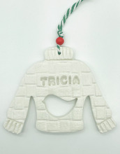 Load image into Gallery viewer, Square knit Christmas Jumper ornament