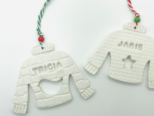 Load image into Gallery viewer, Square knit Christmas Jumper ornament