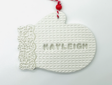 Load image into Gallery viewer, Personalised Mitten ornament