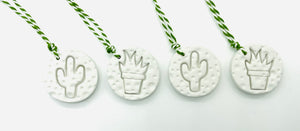 Cactus round gift tags