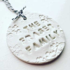 Personalised family ornament